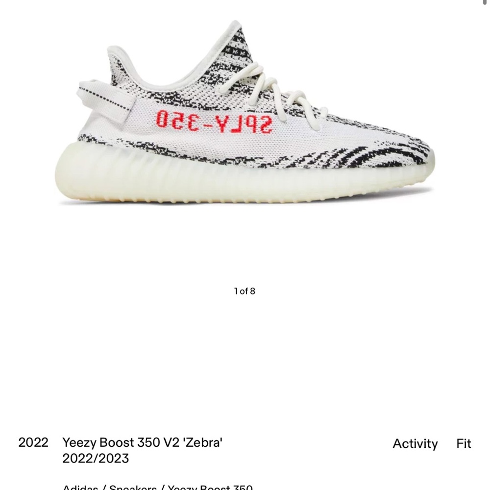 Adidas Yeezy Boost 350 V2 Zebra - Picture 5 of 5